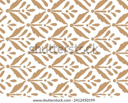 Gold Abstract Organic Pattern. Leaves, Flowers Lines with Brush Strokes. Modern Printable Background Ornament. Abstract Organic Shape. Grounge Texture Walpaper. Leaf, Flowers Textile Background.