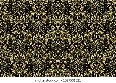 Gold abstract pattern. Dark texture.l Colorful background. Vintage texture.