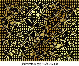 Gold abstract patterns background