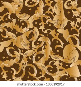 gold abstract pattern.seamless vector pattern.