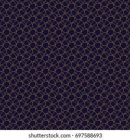 Gold abstract sacred line pattern background design. Minimal geometrical endless golden lines. Vector.  