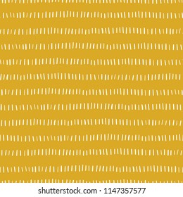 Gold abstract seamless vector background. White hand drawn vertical lines in horizontal rows on golden background. Hand drawn doodle strokes. Elegant textured backgound. Great for weddings, birthdays