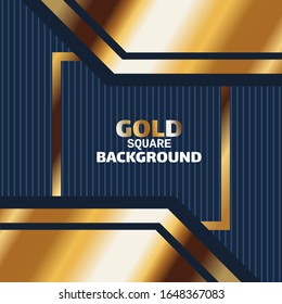 gold abstract square background banner with circle gold color creative digital light modern