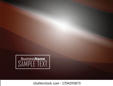 Gold abstract template for card or banner. Metal Background with waves and reflections. Business background, silver, illustration. Illustration of abstract background with a metallic element