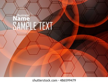 Gold abstract template for card or banner. Metal Background with waves and reflections.