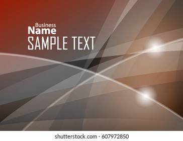 Gold abstract template for card or banner. Metal Background with waves and reflections. Business background, silver, illustration. Illustration of abstract background with a metallic element