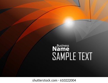 Gold abstract template for card or banner. Metal Background with waves and reflections. Business background, silver, illustration. Illustration of abstract background with a metallic element