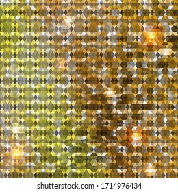 gold abstract triangular background. polygonal style