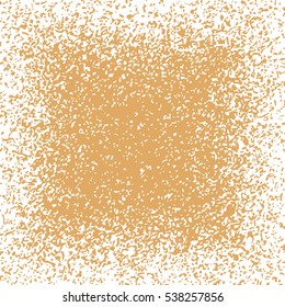 Gold Abstract Uneven Background Texture. Vector Shabby Illustration with Dots, Noise and Strokes. Creative Element for Design.