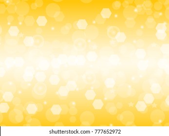 gold abstract Vector background with bokeh defocused lights concept design ,Backdrop Vector bokeh circle light and star on golden background for holiday and festival.