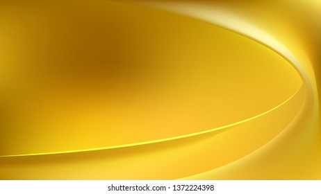 Gold Abstract Wave Background Template Vector