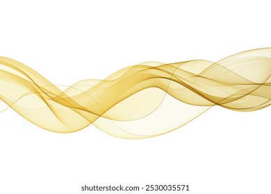 Ola abstracta de oro. Plantilla de presentación. decoración para folletos de conchas, volantes, postales. diseño para un Anuncio publicitario. eps 10