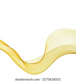 Gold abstract wave. presentation template. decor for shell brochures, flyers, postcards. layout for an advertising banner. eps 10