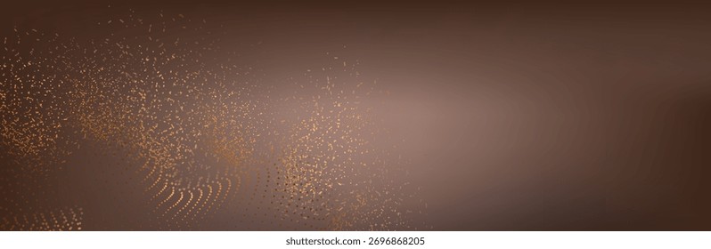 Gold abstract waves background. Golden curve lines vector illustration isolated on black Luxury glitter shiny swirl pattern. Elegant modern fashion design element.