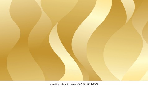 Gold abstract wavy gradient background