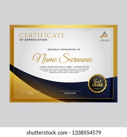 Gold Achievement Certificate