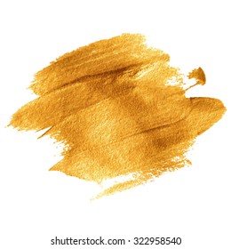 Gold acrylic paint. Vector illustration EPS 10