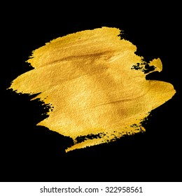 Gold acrylic paint. Vector illustration EPS 10