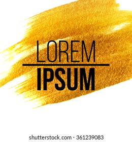 Gold acrylic paint. Vector illustration EPS 10