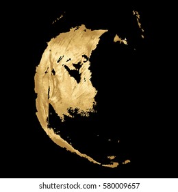 Gold acrylic paint. Vector illustration