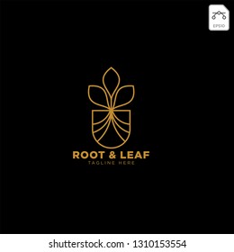 gold agriculture farm line badge vintage logo template vector illustration