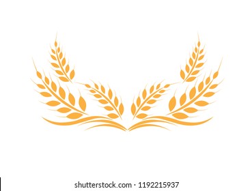 Gold Agriculture wheat Logo Template vector icon design.vector illustration EPS 10.