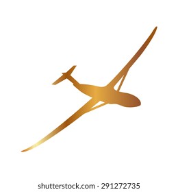 Gold Airplane Icon
