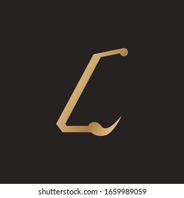 Gold alchemy modern logo design symbol.