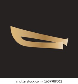 Gold alchemy modern logo design symbol.