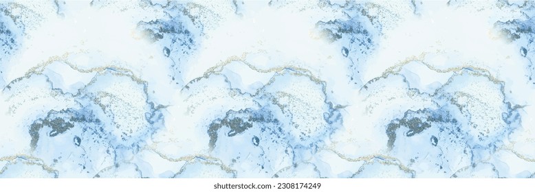 Gold Alcohol Ink Marble. Foil Ink Paint. Gold Seamless Background. Blue Marble Watercolor. Copper Vector Ink Texture. Vector Elegant Background. Luxury Watercolor Canvas. Luxury Abstract Art Template