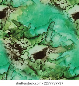 Gold Alcohol Ink Marble. Light Elegant Texture. Blue Marble Watercolor. Green Oriental Background. White Water Color Marble. Bronze Water Color Background. Foil Art Paint. Vector Abstract Painting.