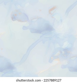 Gold Alcohol Ink Marble. Shiny Watercolor Repeat. Golden Vector Ink Marble. Foil Ink Paint. Blue Marble Watercolor. Foil Gradient Background. Vector Seamless Background. Luxury Abstract Art Template