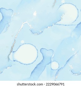 Mármol de tinta de alcohol dorado. Vector Elegante Acuarela. Fondo Oriental Foil. Textura de la tinta del vector brillante. Acuarela de mármol azul. Pintura de Foil Art. Mármol acuarela dorada. Plantilla de tinta abstracta de lujo