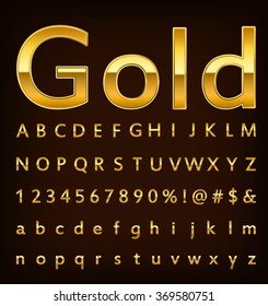 gold alphabet set