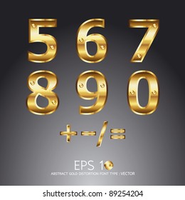 gold alphabet vector
