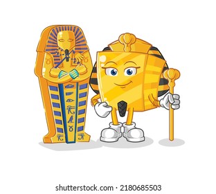 The Gold Ancient Egypt Cartoon. Cartoon Mascot Vector