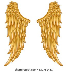 Gold Angel Wings