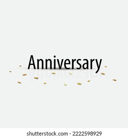Gold anniversary celebration elegant logo white background