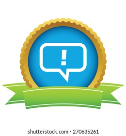 Gold answer logo on a white background. Vector illustration
