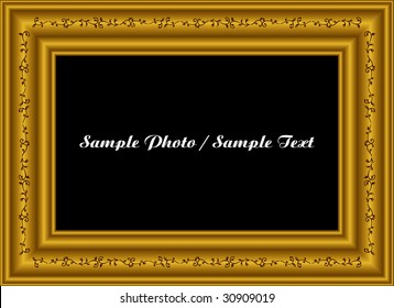 Gold Antique Frame Vector