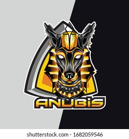 Gold anubis esport logo and mascot game