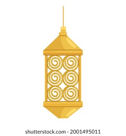 gold arabian lantern with spirals