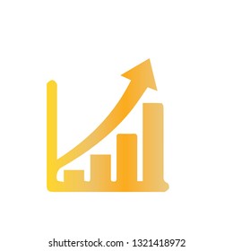 Gold arrow illustration.- vector