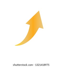 Gold arrow illustration.- vector