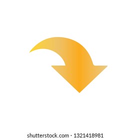 Gold arrow illustration.- vector