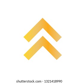 Gold arrow illustration.- vector