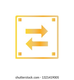 Gold arrow illustration.- vector
