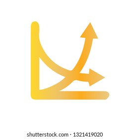 Gold arrow illustration.- vector