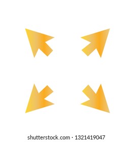 Gold arrow illustration.- vector