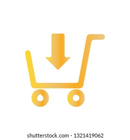 Gold arrow illustration.- vector